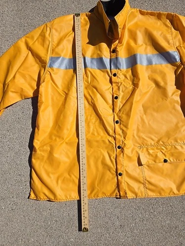 Heavy Weight Hi-Vis Reflective Slicker Jacket (Yellow) Made In USA, NWOT 🔥  image 8