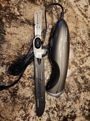 Cuisinart Electric Knife CEK-25WM SS One Touch Double Blade W Protector Rare Mdl