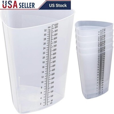 Triangular Measuring Cup 32oz Transparent Lab Beaker Flexible Nonstick Reusable