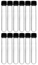 12PK Glass Test Tubes 30ml Leak Proof with Screw Caps