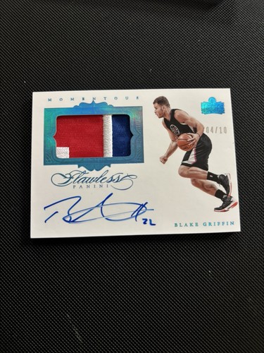 2015-16 Flawless BLAKE GRIFFIN Sapphire Momentous Materials Patch Auto /10 #MMBG