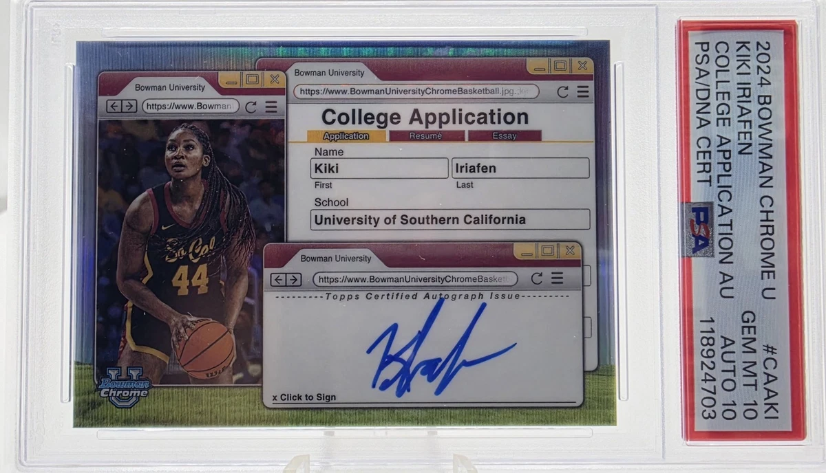 Bowman Autographed Basketball Sports Trading Cards & Accessories 