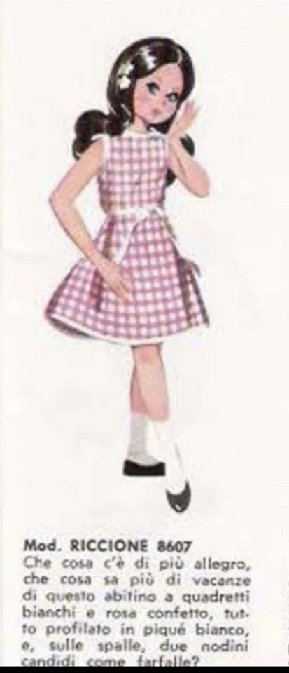 Alta Moda Furga mod.8607 ‘Riccione’ anni ‘60 (con difetto) completo di cintura. - Immagine 3 di 3