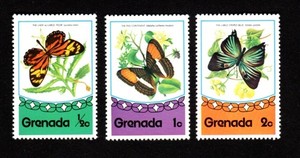 GRENADA SC660 - 662 (SG729 -731)  Large Tiger Butterfly MNH