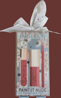 Paris Hilton Paint It Nude Lip Essentials Trio Gift Set Nude Pink