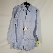 JoS. A. Bank Exec Coll Blue Imported Pinpoint Oxford Cotton ButtonUp Shirt 17-33