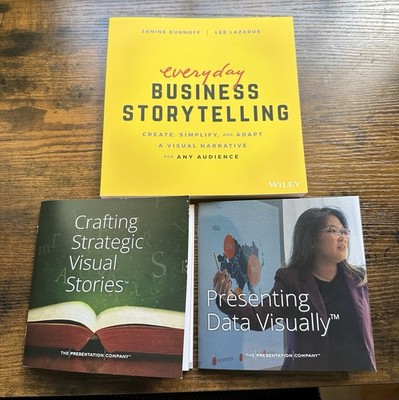 Business Storytelling & Data Visualization Book Lot 3 Presentation Skills Wiley