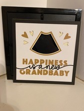 Baby announcement 8x8 frame for Grandparents