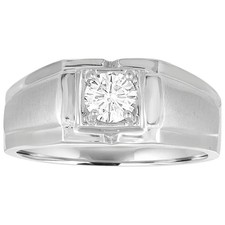 3.00 Carat Round Moissanite Ring 925 Sterling...