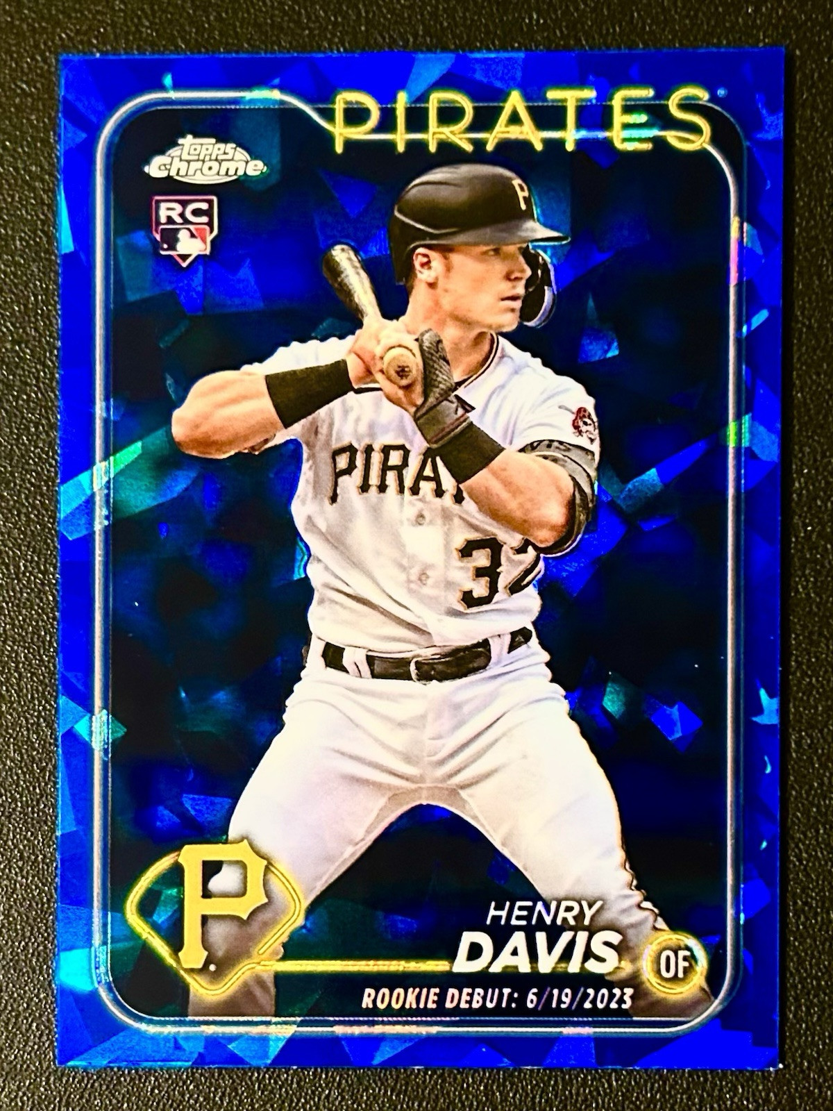 Henry Davis 2024 Topps Chrome Update RC Sapphire Rookie #USCS162 Pirates