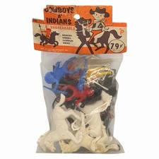 Vintage Original Payton 2-inch Plastic Cowboys n' Indians Horses NEW IN PKG