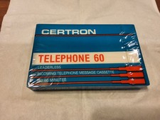 VINTAGE CERTRON T-60 INCOMING TELEPHONE MESSAGE CASSETTE, FACTORY SEALED  