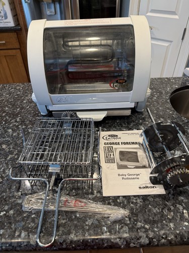 George Foreman GR59A Baby George Rotisserie & Accessories Used Once Works Well