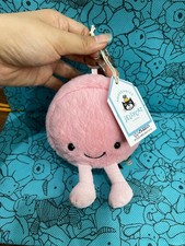 Jellycat Amuseables Mia Macaron Pink Plush Soft Toy Collectible Gift NWT