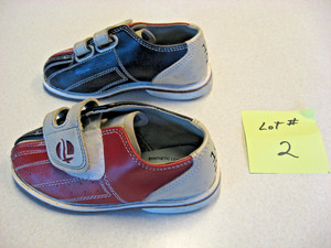 LINDS SIZE 10/27 RENTAL STYLE BOWLING SHOES CHILD KIDS YOUTH RED WHITE BLUE lot2