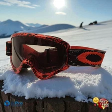 Oakley Crowbar Goggles Red Black Frame + Dark Lens Motocross MX Ski Snow