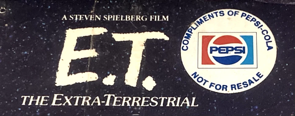 "PEPSI" PROMO Factory Sealed VHS "E.T." ET NOT FOR SALE It's the COLLECTIBLE ONE - Image 3 of 4