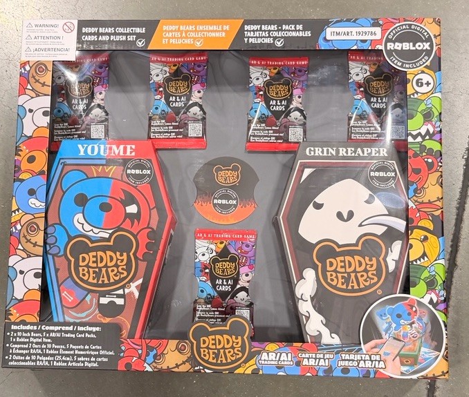 teddy(ᵔᴥᵔ) Deddy Bears YouMe Grin Reaper, Roblox Digital, 5 AR &AI Pack Cards