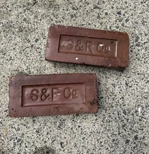 Antique Vintage Reclaimed Brick 2 BRICKS Sayre & Fisher Co Clay Marked