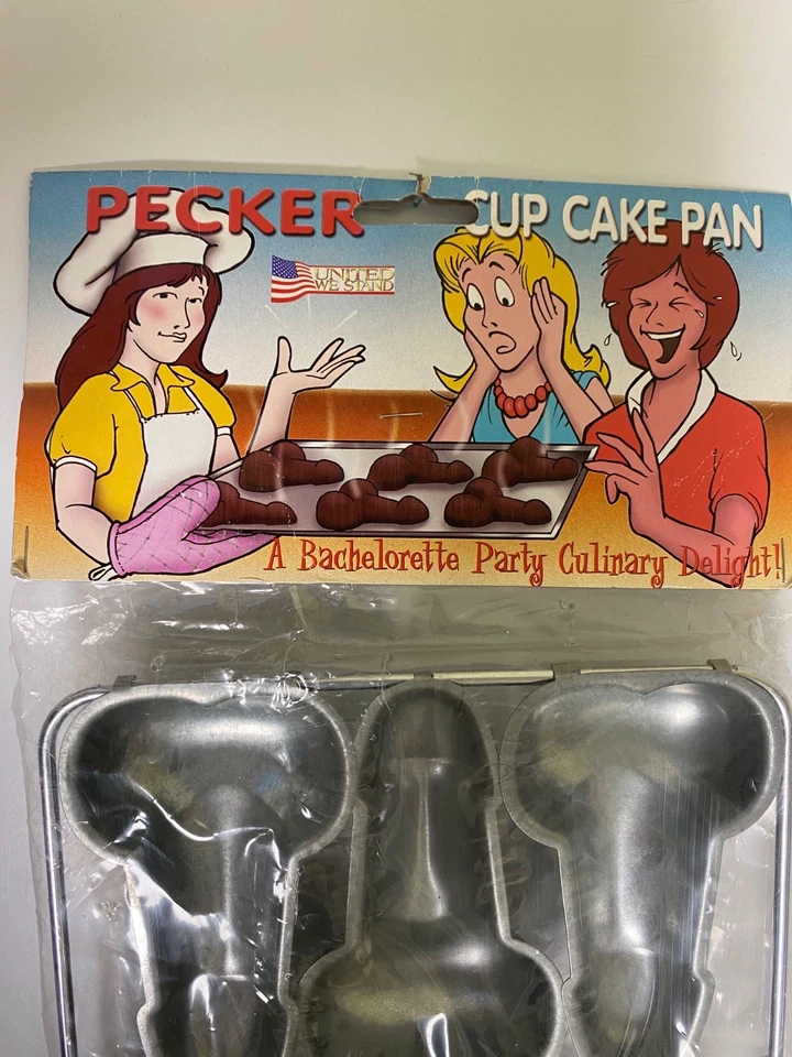 Bachelorette Party 6 Pecker Cup Cake Pans Bride Bridal Shower Reuseable New NOS - Image 2 of 4