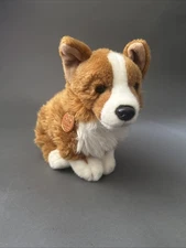 Buckingham Palace Corgi Dog Plush Royal Collection Trust Brown White 11" Puppy
