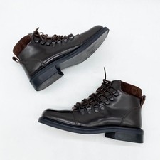 Botas Cortas GUCCI Espalda Logo Puntera Cuadrada Marrón 35 Excelente Estado