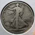 1918 50C Walking Liberty Half Dollar Nice Survivor 90% Silver