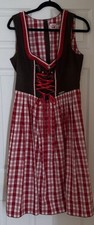 Spieth & Wensky Tyrol Dirndl Oktoberfest Red Plaid Dress EU 44