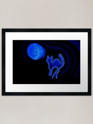 Der Blues in zwei Teilen gerahmtes Kunstwerk P gerahmt Wandbild Poster Leinwanddruck Bild