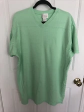 Vtg T Shirt Sleep Cover Up Dress M Light Green Brand Unreadable Nice Weight