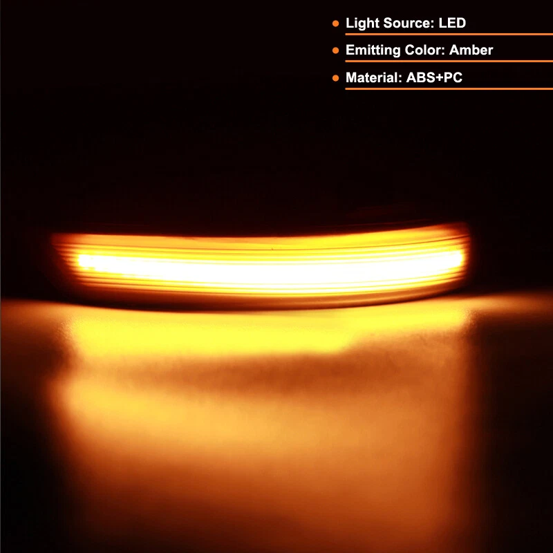 Freccia specchietto retrovisore esterno LED nera per Ford Focus II III Mondeo IV BA7 DA  - Immagine 2 di 4