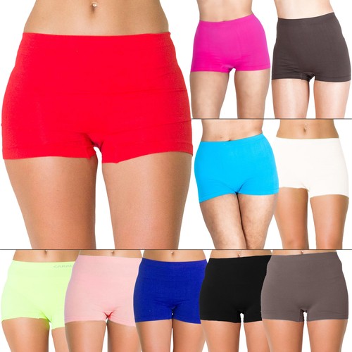 Da Donna Vita Alta BOXER Pantaloni Pantaloncini Donna Shape Wear taglie  forti 16 18 20 22 NUOVO | eBay