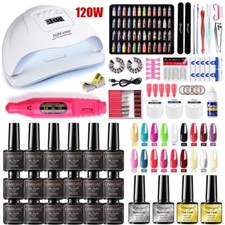 Nail Set with 120/54W UV Led Set Kit Profesional Machine Tool Kit 18/12/10 Nail