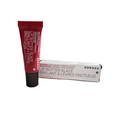 Korres WILD ROSE Lip Butter Glaze .34oz/10ml NEW with Box Rare & HTF