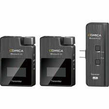 Comica BoomX-D2 Compact 2.4 GHz Dual Wireless Microphone System for Android