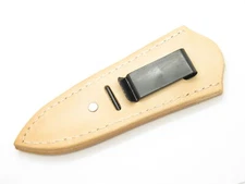 Custom USA Leather Fixed 4" Blade Dagger Knife Boot Belt Clip Sheath