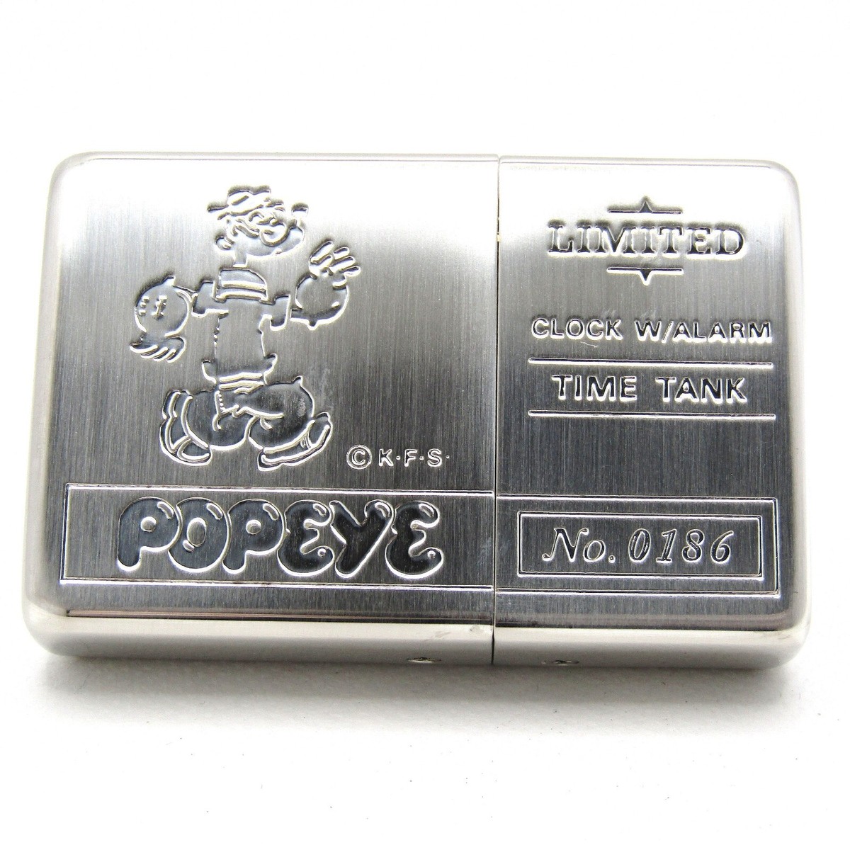 Popeye Limited No.0186 Zippo Time Tank Pocket Clock Watch 1995