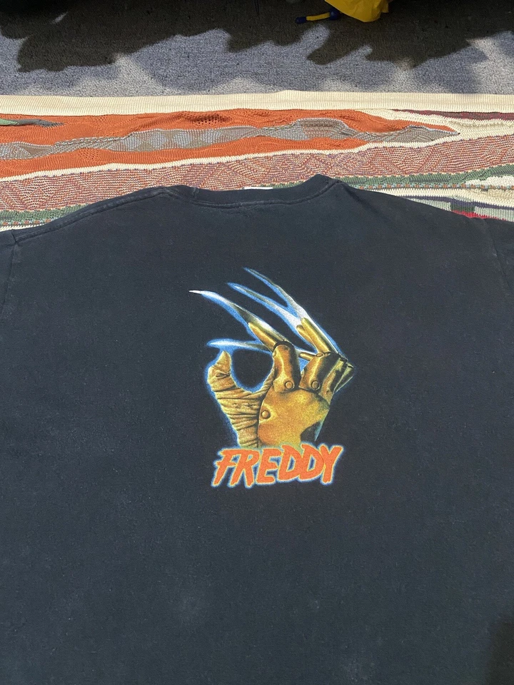 Vinatge 2000s Y2K A Nightmare On Elm Street Freddy Krueger Horror T-Shirt Sz M - Image 4 of 4