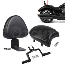 Black Backrest Sissy Bar /Passenger Seat /Foot Pegs Fit For Victory Gunner Vegas