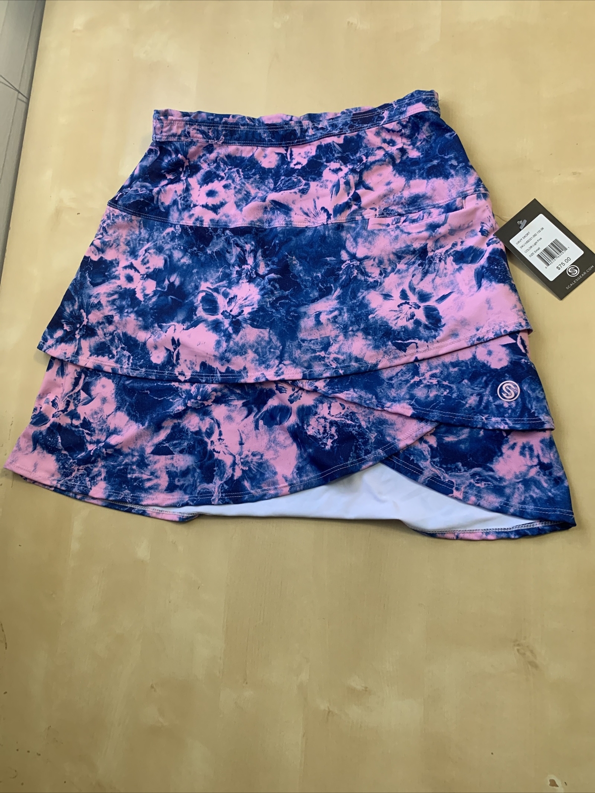 Scales Wavy Skort Ladies small Pink Blue Golf tennis Pickleball NEW NWT