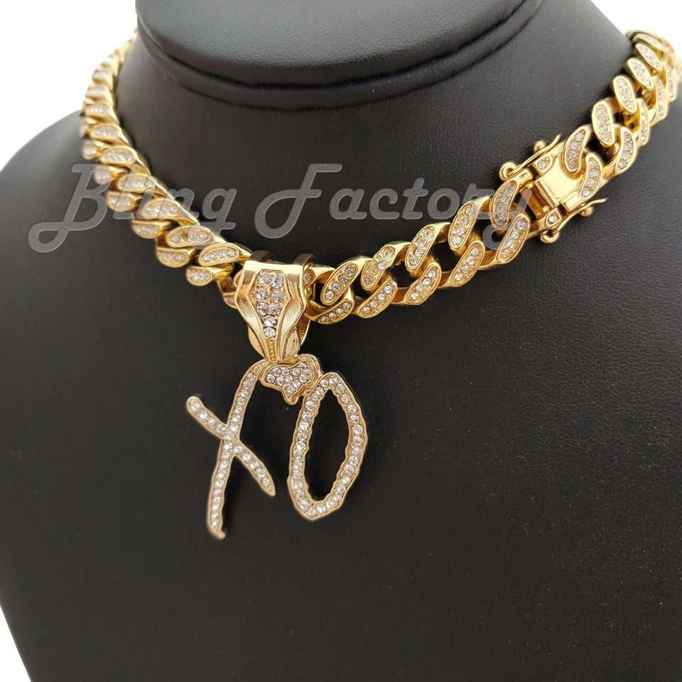 Hip Hop XO Gang pendant & 18