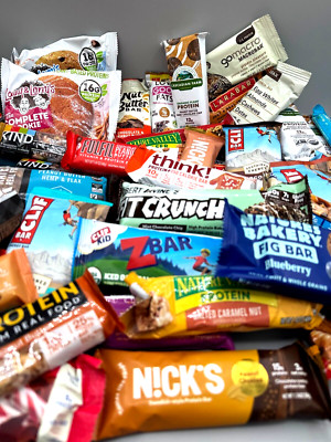 90 Assorted Brand -ENERGY NUTRITION PROTIEN BARS -Nature valley/Clif/RX/Kind