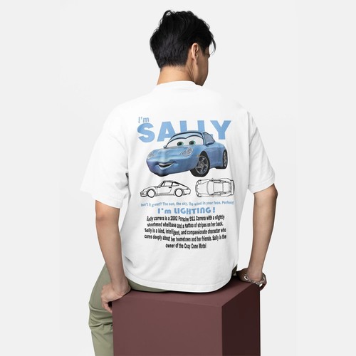 Lightning McQueen & Sally T-Shirt l Cars Baumwolle Shirt Kurzarm Unisex Style PM - Bild 6 von 6