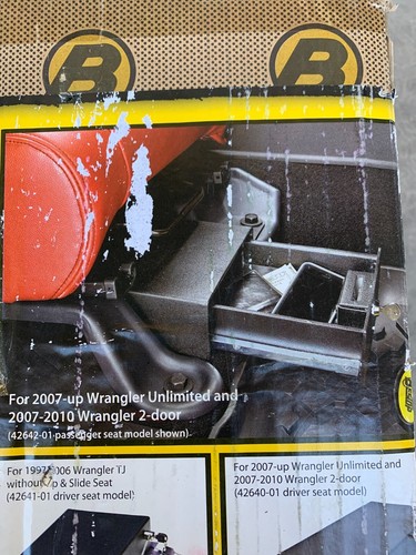 Black Driver Side Underseat Lock Box for Jeep Wrangler Unlimited Bestop 42640-01 - Picture 6 of 8