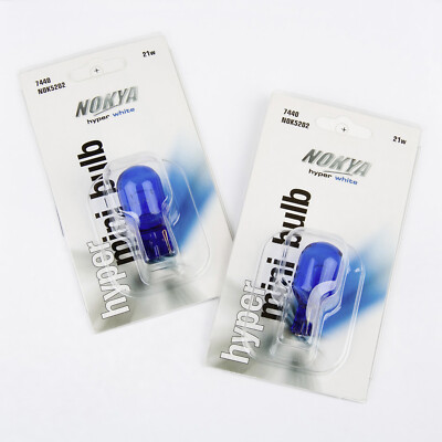 NOKYA 7440 BULB HYPER WHITE 21W TURN SIGNAL/TAIL LIGHT BULB NOK5202 QTY=2