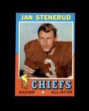 Jan Stenerud Signed 1971 Topps Kansas City Chiefs Autograph