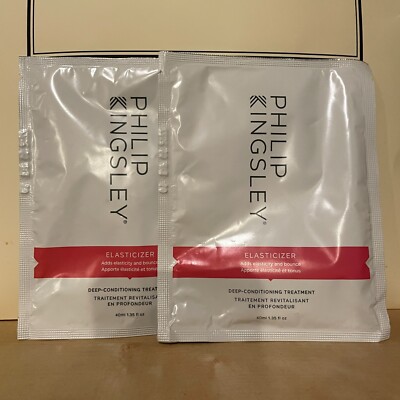 2 NEW Philip Kingsley Elasticizer Deep-Conditioning Treatment 1.35oz / 40ml Each