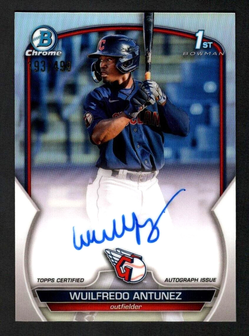 Wuilfredo Antunez 2023 Bowman Chrome 1st Year Prospect Refractor Autograph /499