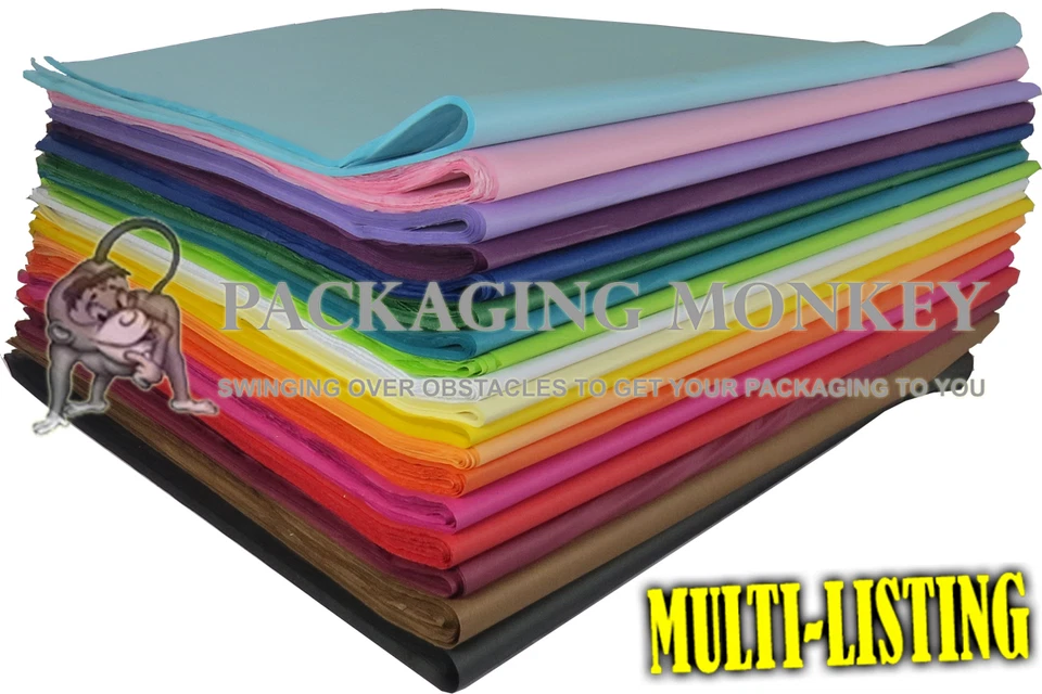Coloured Acid Free Tissue Paper - High Quality Soft Gloss 18gsm MG - 500x750mm