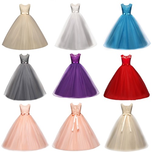 Niña Bola Vestido Boda Princesa Dama Honor Fiesta Baile Cumpleaños para  Niños | eBay